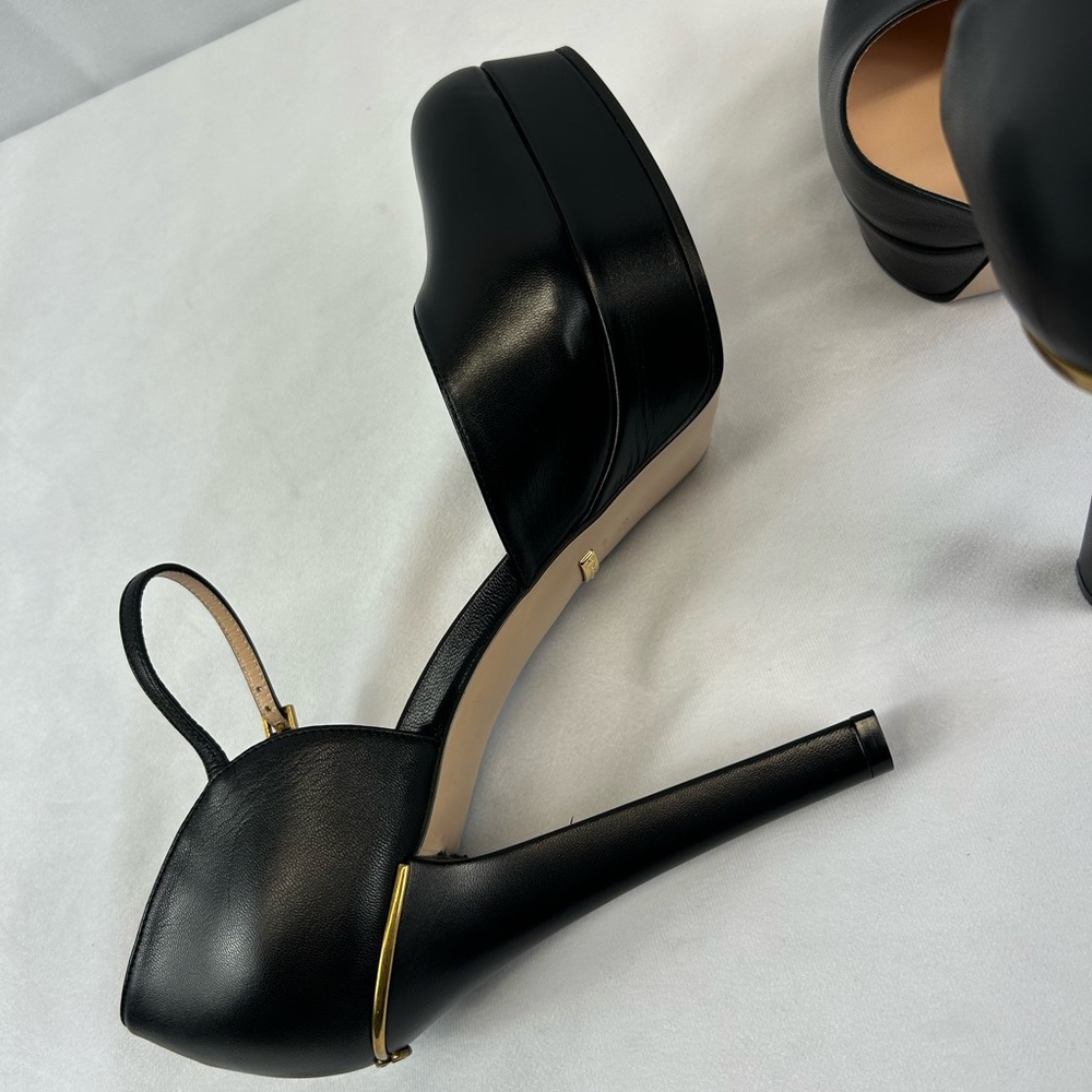 Gucci Embellished leather platform pumps - Picture 8 of 11